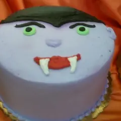 A purple vampire cake